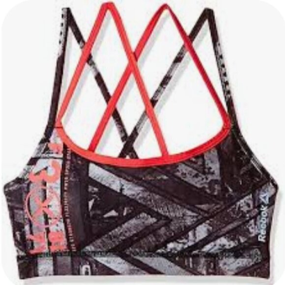 Reebok Strappy Supportive No Wire Sports Bra, Medium - Picture 9 of 9